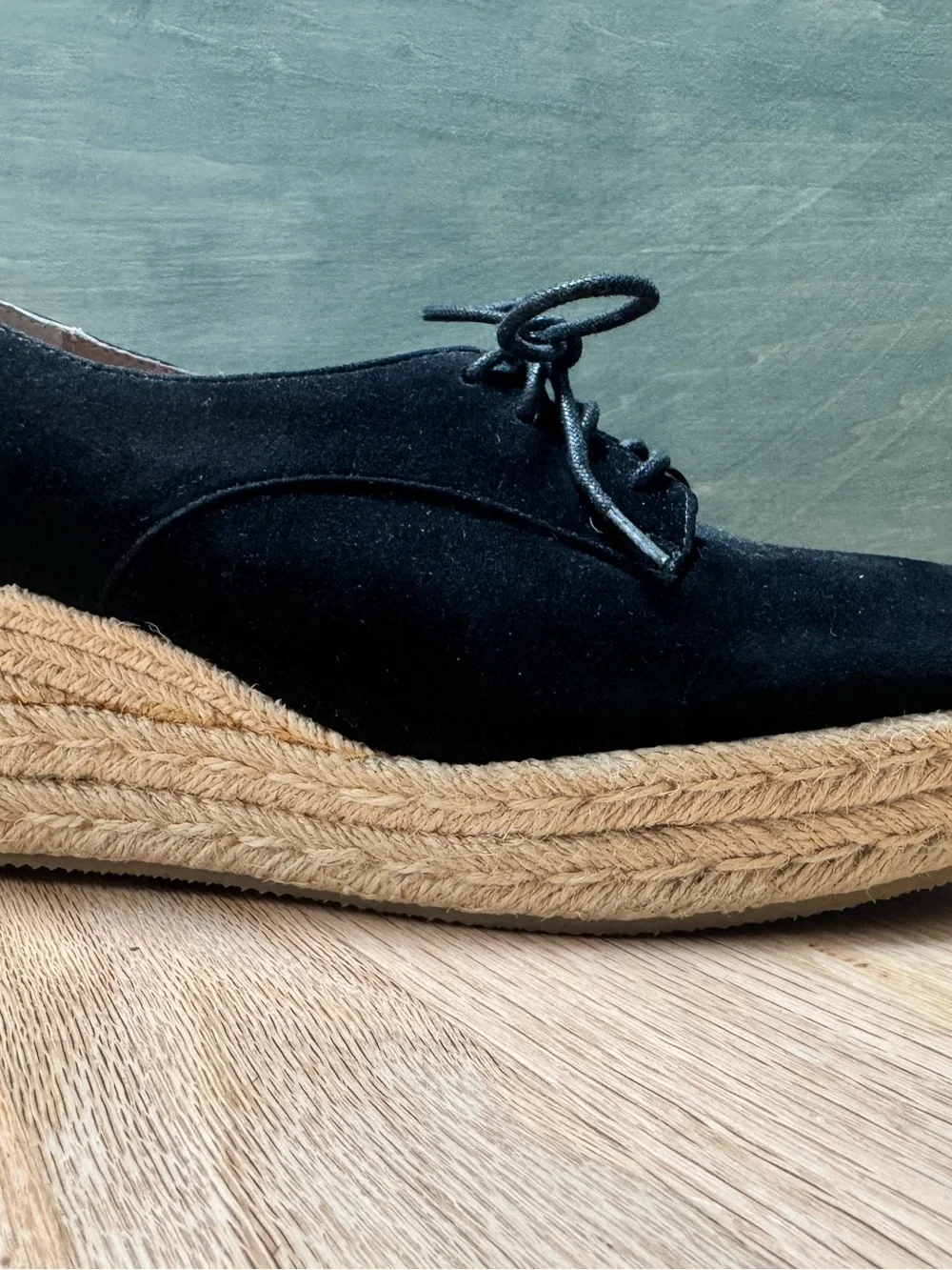 Bettye Muller Suede Espadrilles with Laces 9M